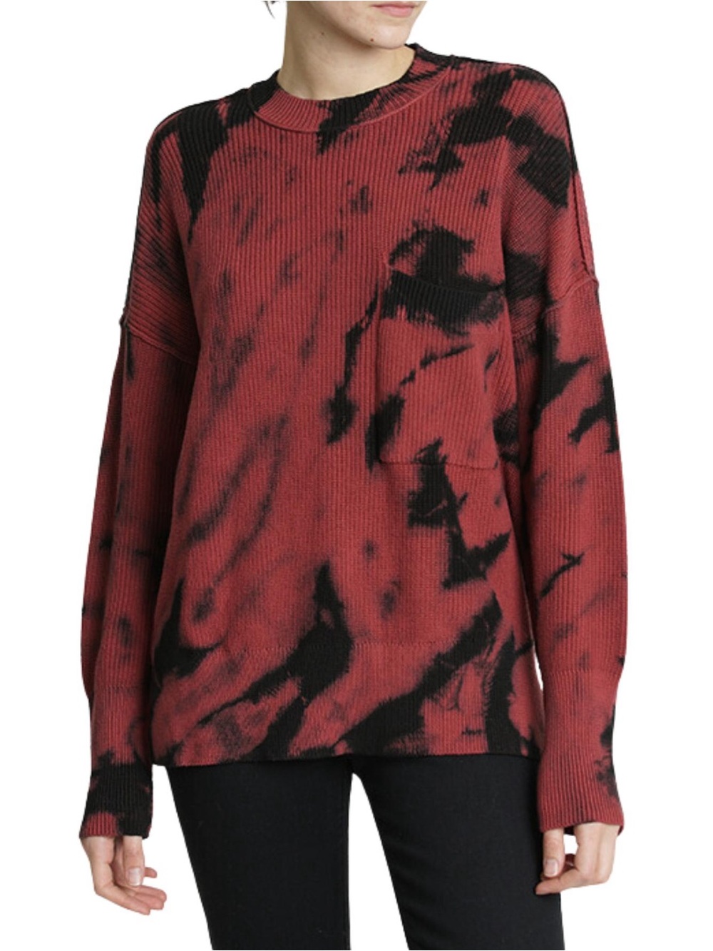 Pistola — Darya Overall Distressed Acid Dye Cotton Sweater — Size S